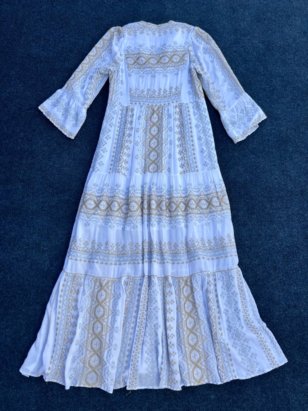 Hale Bob Lole White Embroidered Maxi Dress - Picture 8 of 16